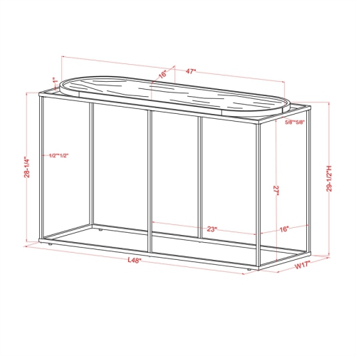 Furniture of America Abair Contemporary Metal Console Table in Black