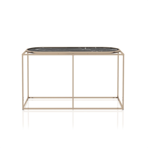 Furniture of America Abair Contemporary Metal Console Table in Black