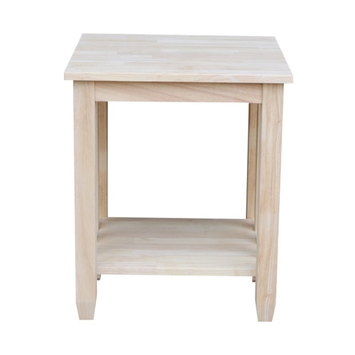 Pemberly Row Solid Hardwood Tall End Table
