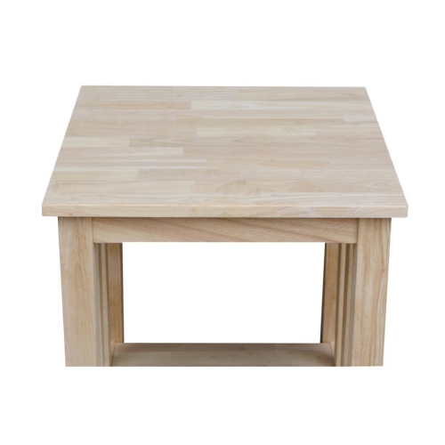 Pemberly Row Solid Hardwood Tall End Table