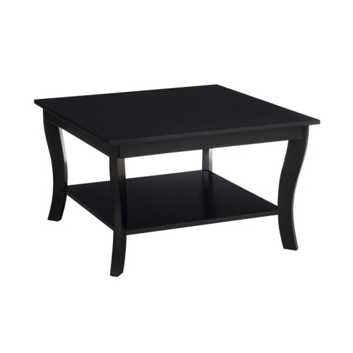 CONVENIENCE CONCEPTS  American Heritage Square Coffee Table In Black Wood Finish