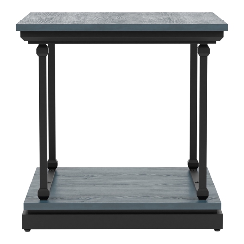 Furniture of America Drewden Transitional Wood End Table in Antique Blue