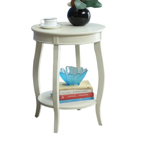 BOWERY HILL  End Table In Antique In White