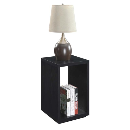 Convenience Concepts Northfield Admiral End Table with Shelf in Black Wood