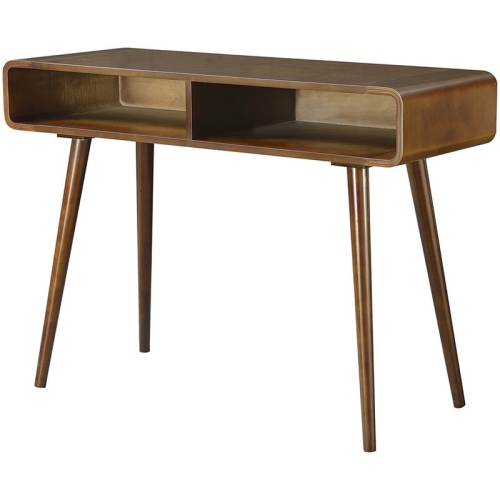 Pemberly Row Mid Century Console Table in Espresso Wood Finish