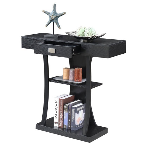 PEMBERLY ROW  Transitional Console Table In Wood Finish In Black