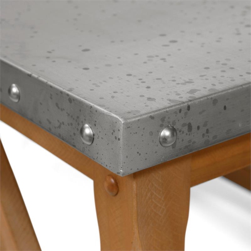 Bowery Hill Industrial Wood Console Table in Natural Tone