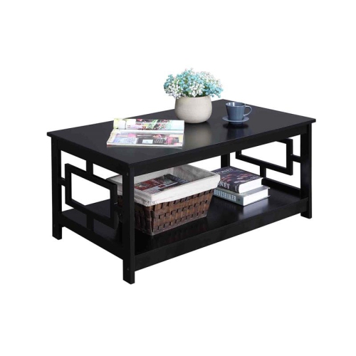 CONVENIENCE CONCEPTS  Town Square Coffee Table In Black Wood Finish