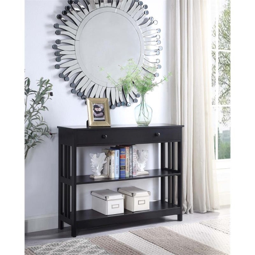 Black Wood Console Table With Drawers Best Buy Canada