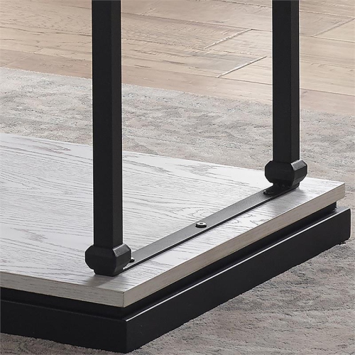 Furniture of America Drewden Wood 1-Shelf Coffee Table in White