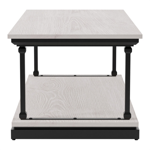 Furniture of America Drewden Wood 1-Shelf Coffee Table in White