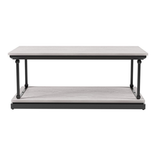 Furniture of America Drewden Wood 1-Shelf Coffee Table in White