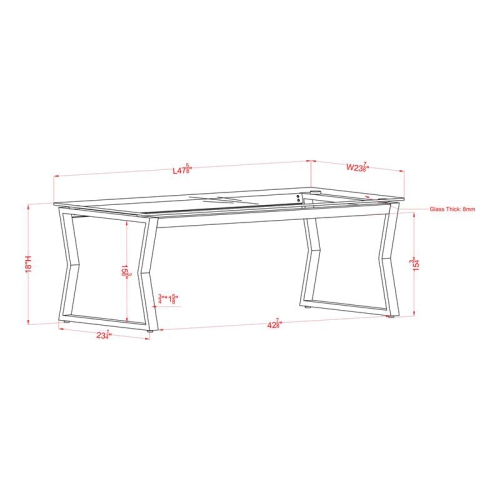 Furniture of America Syann Contemporary Glass Top Coffee Table in Chrome