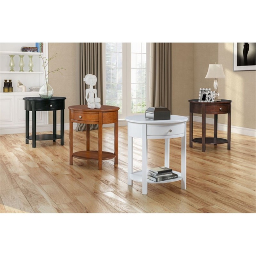 Convenience Concepts Classic Accents Cypress End Table in White Wood Finish