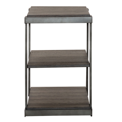LIBERTY FURNITURE  Modern View Medium Tiered End Table In Gray