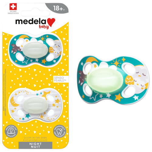 Medela Silicone Night Pacifier - 0-6 Months - 2 Pack