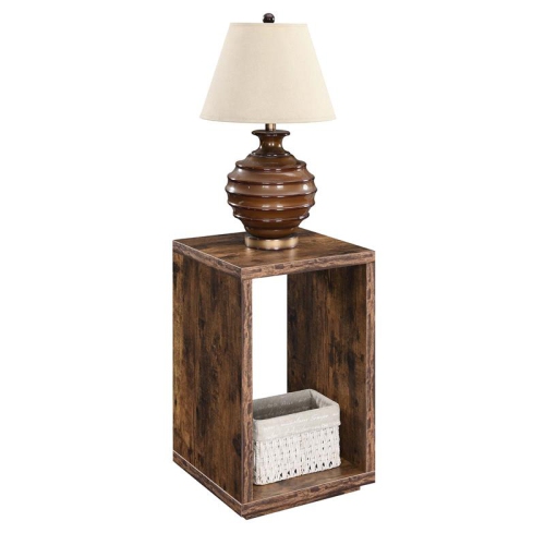 Convenience Concepts Northfield Admiral End Table with Shelf in Nutmeg Wood