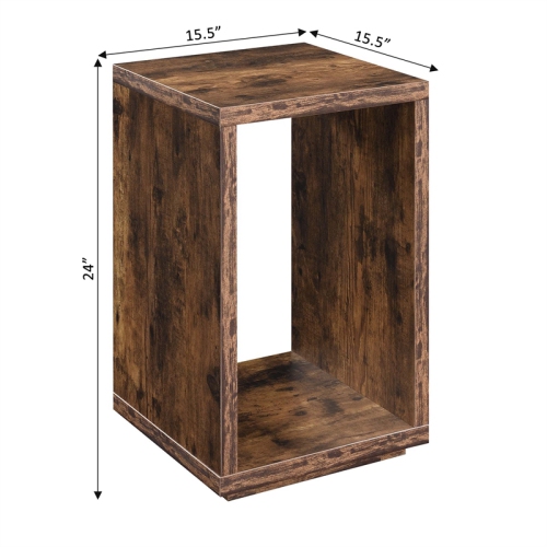 Convenience Concepts Northfield Admiral End Table with Shelf in Nutmeg Wood