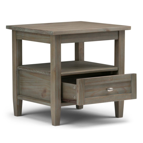 Atlin Designs End Table in Distressed Gray