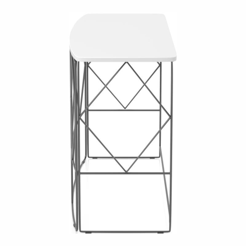 Furniture of America Borche Industrial Wood Console Table in White