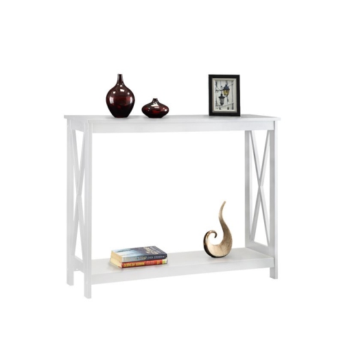 Convenience Concepts Oxford Console Table in White Wood Finish