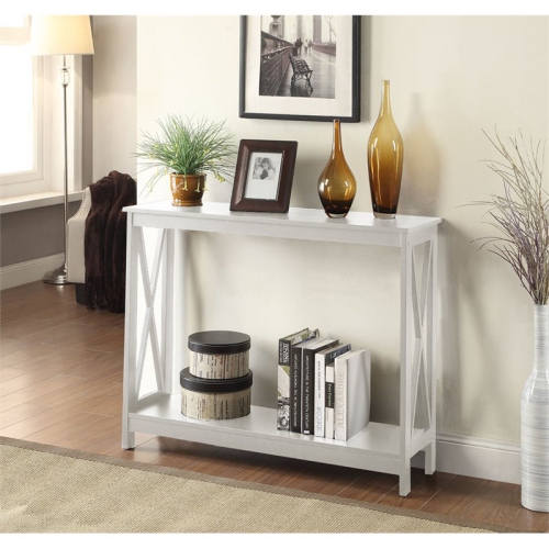Convenience Concepts Oxford Console Table in White Wood Finish