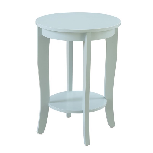 CONVENIENCE CONCEPTS  American Heritage Round End Table In Sea Foam Wood In Green