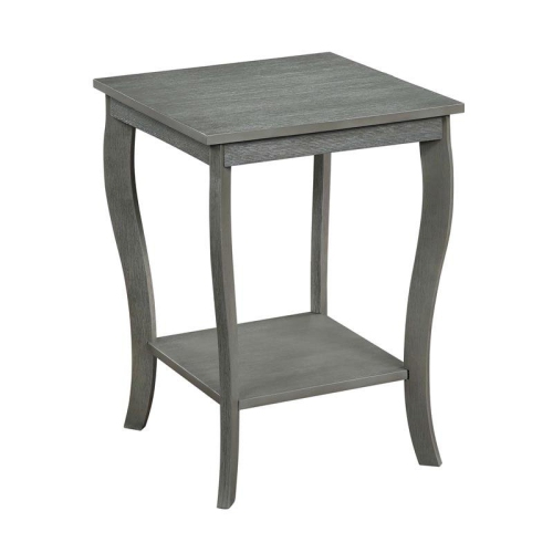 CONVENIENCE CONCEPTS  American Heritage Square End Table In Wood Finish In Gray