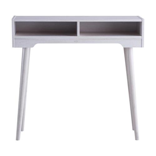 BOWERY HILL  Contemporary Wood Console Table In Weathered In White