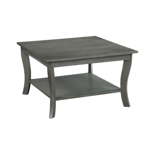 CONVENIENCE CONCEPTS  American Heritage Square Coffee Table In Wood Finish In Gray