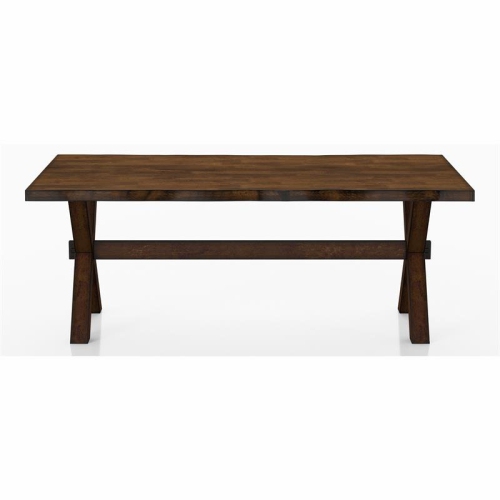 FURNITURE OF AMERICA  Bradden Transitional Solid Wood Coffee Table In Walnut