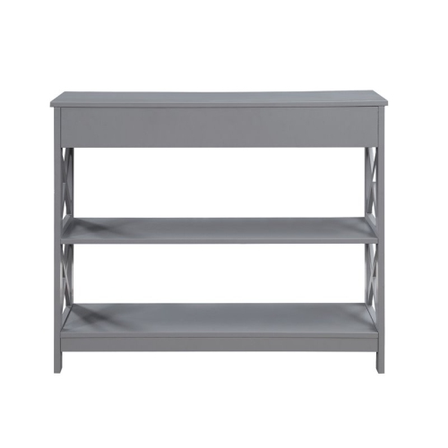 Convenience Concepts Oxford One-Drawer Console Table in Gray Wood Finish