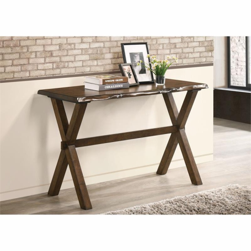 Furniture of America Bradden Transitional Solid Wood Console Table in Walnut
