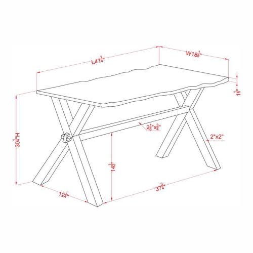 Furniture of America Bradden Transitional Solid Wood Console Table in Walnut