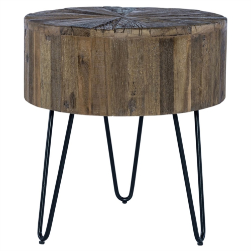 LIBERTY FURNITURE Canyon Dark Brown Wood Accent End Table