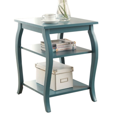 Bowery Hill End Table in Teal