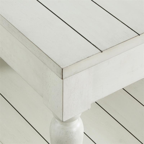 Steve Silver Hemingway White Alabaster Sofa Table