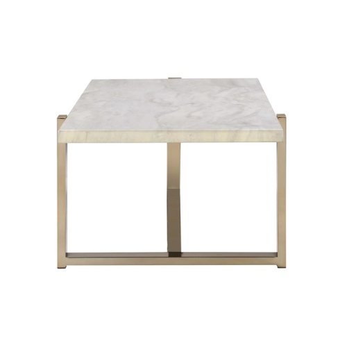 ACME Furniture Feit Coffee Table in Chrome and White