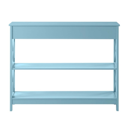 Convenience Concepts Oxford One-Drawer Console Table in Seafoam Blue Wood Finish