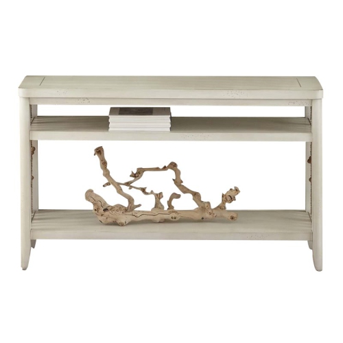 Pemberly Row Contemporary Wood Sofa Table in White