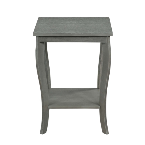 Pemberly Row Square End Table in Gray Wood Finish