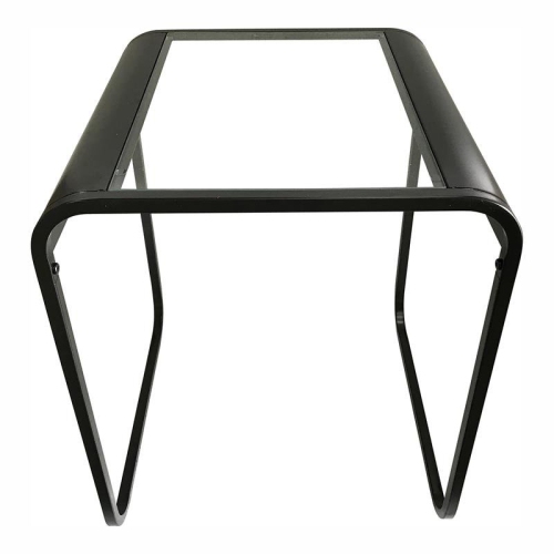 Furniture of America Shawton Glass Top 2-Piece Nesting Table Set in Black