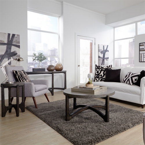 Pemberly Row Transitional Wood 3 Piece Set in Brown