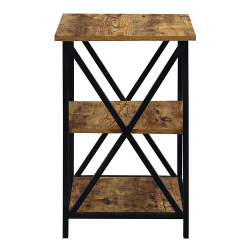 Convenience Concepts Tucson Three-Tier End Table in Walnut Wood Finish