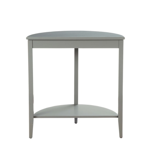 Bowery Hill Contemporary Wood Half Moon Shaped Console Table in Gray