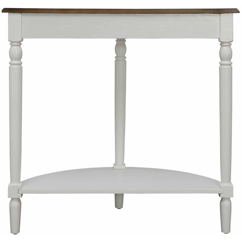 Pemberly Row Traditional Console Table in Driftwood and White Wood Finish