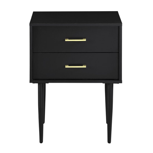 Pemberly Row 20" Two-Drawer Side Table in Black