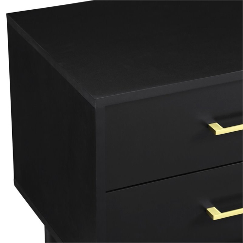 Pemberly Row 20" Two-Drawer Side Table in Black