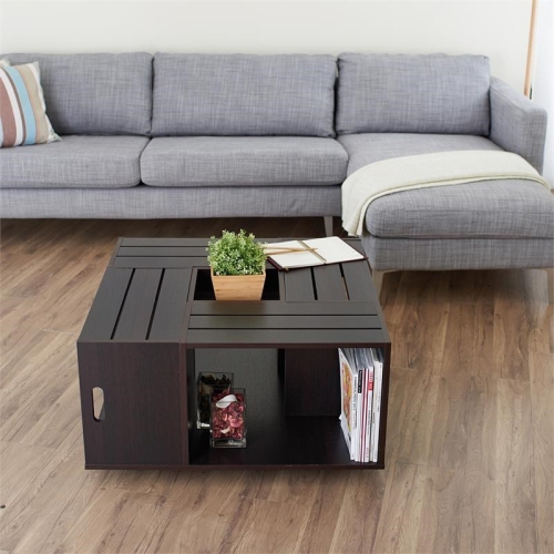 Bowery Hill Square Coffee Table in Espresso