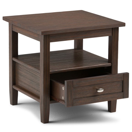 Atlin Designs End Table in Farmhouse Brown